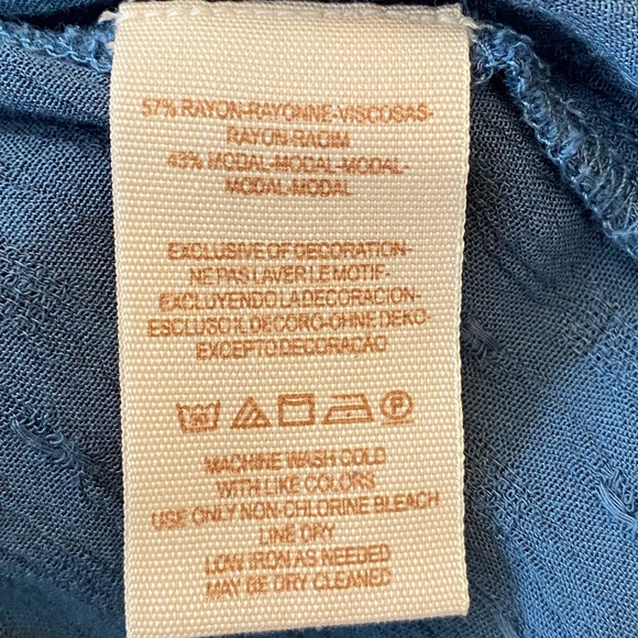 Free People Canyon Rose Button Down Top Blue Size L/G - Picture 13 of 14